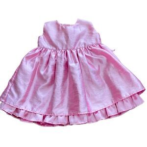 Honeybee Pink Ruffled Dress with Tie Back